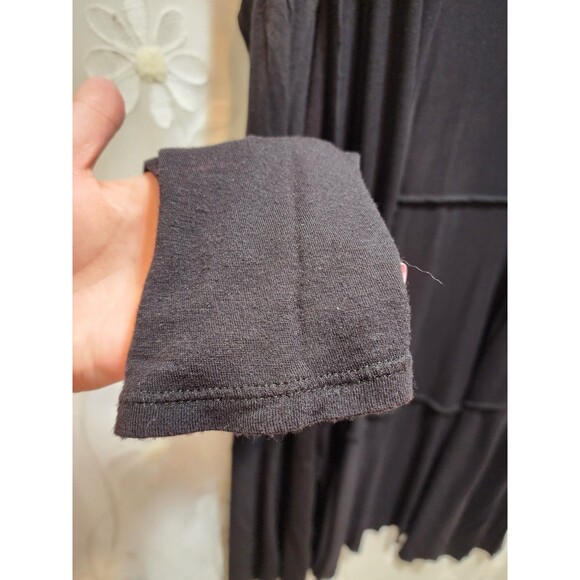 Premise Studio 0X Womens Solid Black Cardigan Duster Office  Career Lightweight - Picture 2 of 12